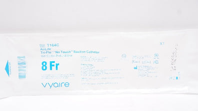 Vyaire T164C AirLife Tri-Flo Suction Cath. with Control Port & Basin 8Fr